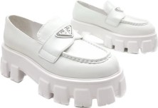 Prada Brushed Leather Monolith loafers White