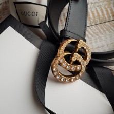 Gucci Crystal Double G Buckle