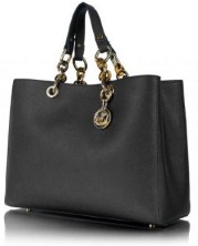 Michael Kors Cynthia Saffiano Satchel Medium Black