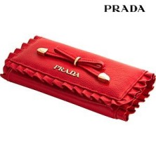 Prada Leather Wallet Red